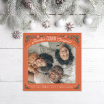 Outro Cartão de Férias de Natal Holly COVID<br><div class="desc">Editar e personalizar para alterar as fontes dos nomes,  ano; editar a cor da saudação e adicionar uma mensagem no verso. Personalize ainda mais para adicionar mais texto ou mais fotos no verso.</div>