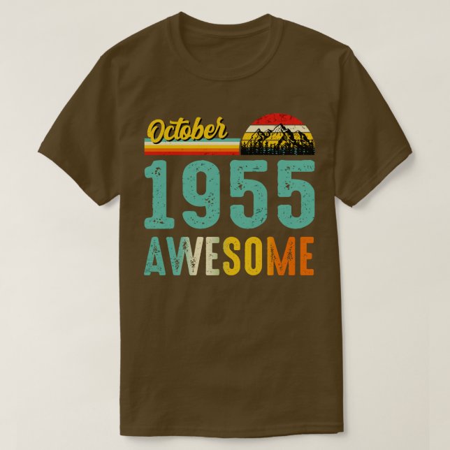 Outubro de 1955 Camisa de Presente de Aniversário  (Frente do Design)