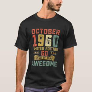 Outubro De 1960 T Camisa De 60 Anos 1960 Nascido
