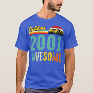 Outubro de 2001 Camisa de Presente de Aniversário