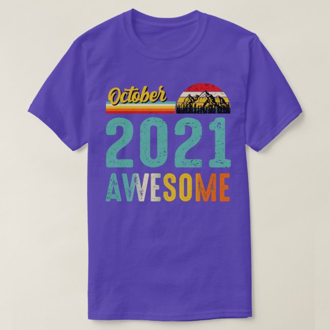 Outubro de 2021 Camisa de Presente de Aniversário  (Frente do Design)