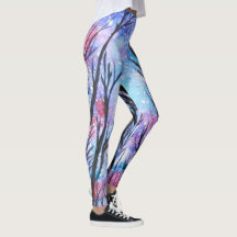 Outubro Starry Night Leggings Blue