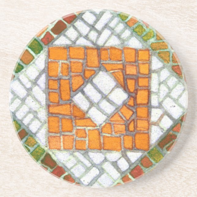 OUTUMN MOSAIC Round Porta copos Sandstone (Frente)