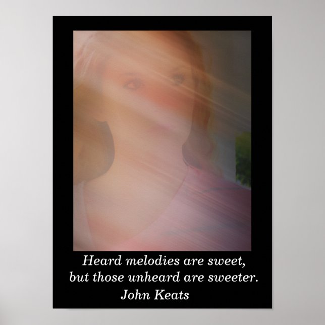Ouvi melodias - John Keats - impressão de arte (Frente)