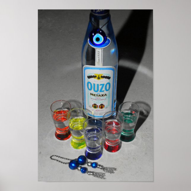 Ouzo com Poster Amigos (Frente)