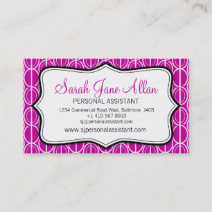 Ovais gráficos cor-de-rosa, preto e branco cartão