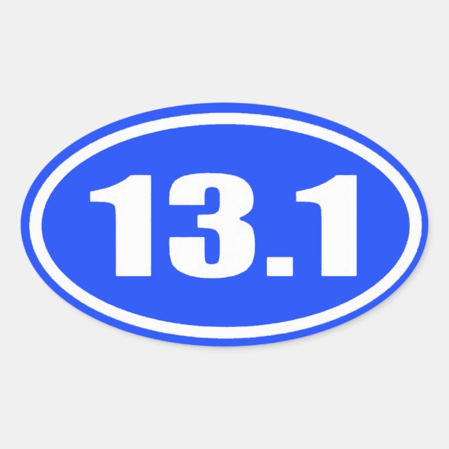 Oval 13.1 Texto branco adesivo sobre fundo azul (Frente)