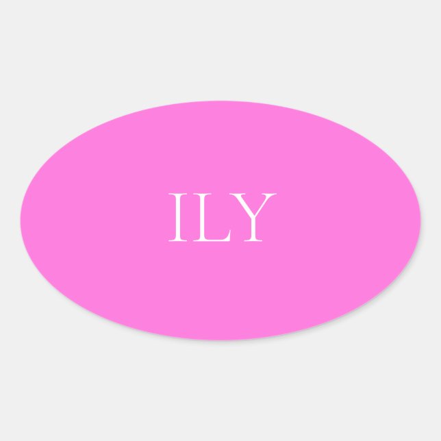 Oval Adesivo Cor Rosa Elegante (Frente)