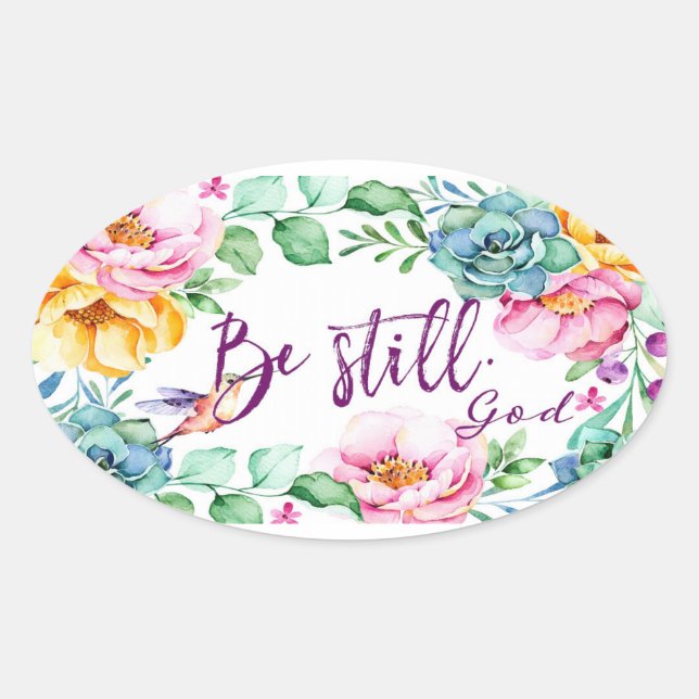 Oval adesivo cristão do planejador (Frente)