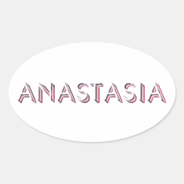 Oval Adesivo da Anastasia (Frente)