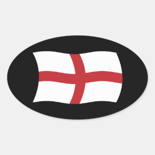 Oval Adesivo da Bandeira da Inglaterra