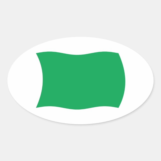 Oval Adesivo da Bandeira da Líbia (Frente)