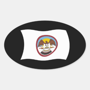 Oval Adesivo da Bandeira da Tribo Ute