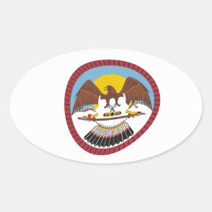 Oval Adesivo da Bandeira da Tribo Ute