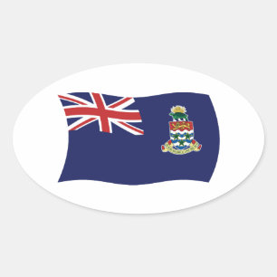 Oval Adesivo da Bandeira das Ilhas Cayman