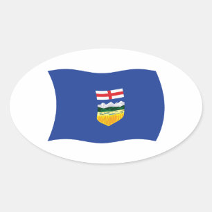Oval Adesivo da Bandeira de Alberta