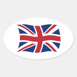 Oval Adesivo da Bandeira do Reino Unido