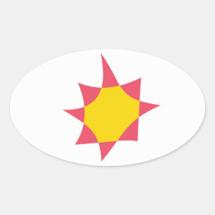 Oval Adesivo da Bandeira Novial