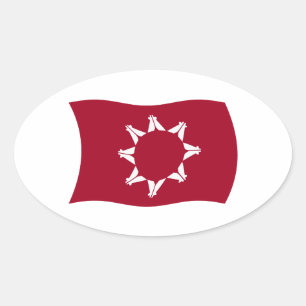 Oval Adesivo da bandeira Oglala Lakota