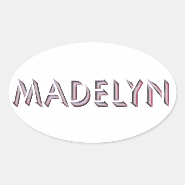 Oval adesivo da Madelyn (Frente)