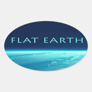 Oval Adesivo da Terra Plana