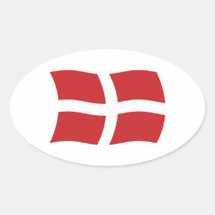 Oval Adesivo de bandeira da Ordem Soberana e Militar de
