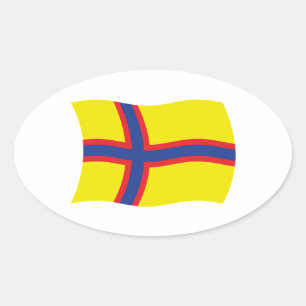 Oval Adesivo de bandeira dos finlandeses da Ingria