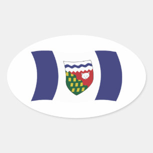 Oval Adesivo de Bandeira dos Territórios do Noroeste