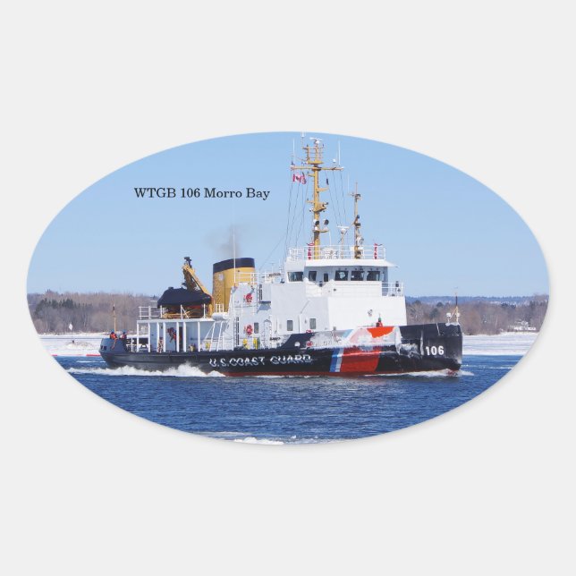 Oval Adesivo de compartimento Morro de 106 WTGB (Frente)