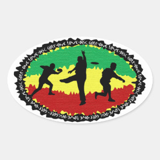 Oval adesivo de golfe de disco