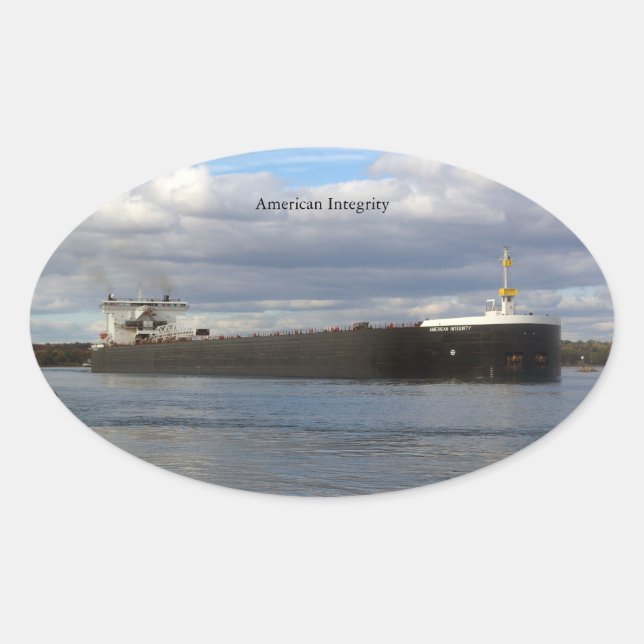 Oval adesivo de integridade americana (Frente)