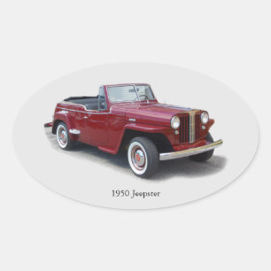 Oval Adesivo de Jeepster 1950