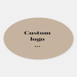 Oval Adesivo de logotipo personalizado, substitua seu l