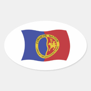 Oval Adesivo de sinalizador de nação comanche