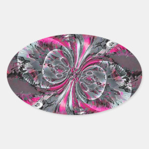 Oval Adesivo de triângulo de sinais mistos