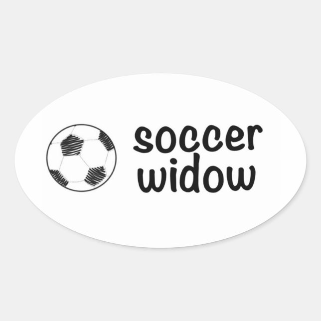 Oval Adesivo de viúva de futebol (Frente)