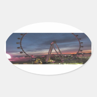 Oval Adesivo do Alto Roller Las Vegas