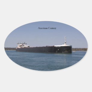 Oval Adesivo do American Century