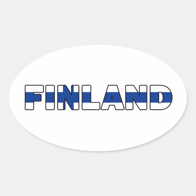 Oval Adesivo Finlandês (Frente)