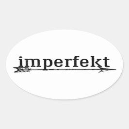 Oval adesivo imperfekt com seta