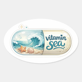 Oval Adesivo Mar Vitamina
