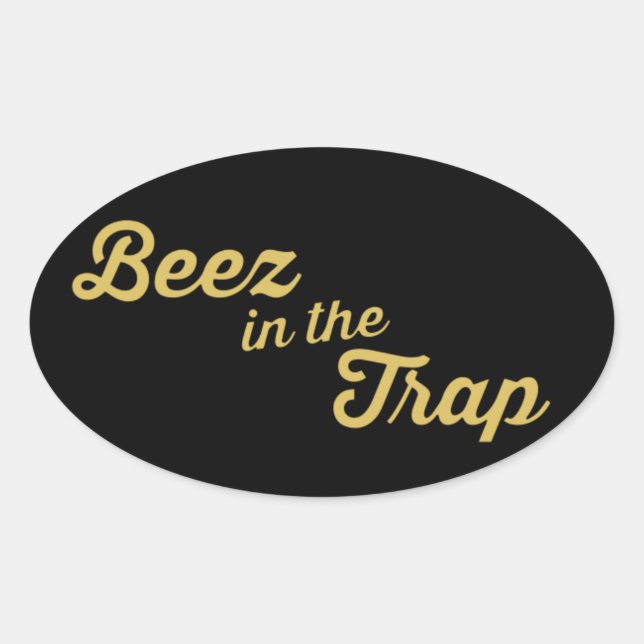 Oval Beez no adesivo da armadilha (Frente)