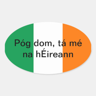 Oval Beije-me, sou o adesivo irlandês