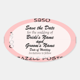 Oval Casamento - Adesivo - Redondo