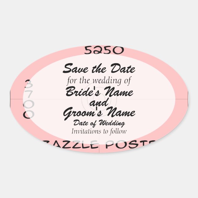 Oval Casamento - Adesivo - Redondo (Frente)