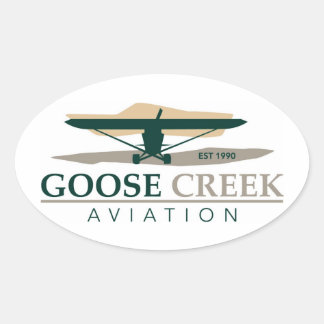 Oval Decano do adesivo do Gose Creek Aviation