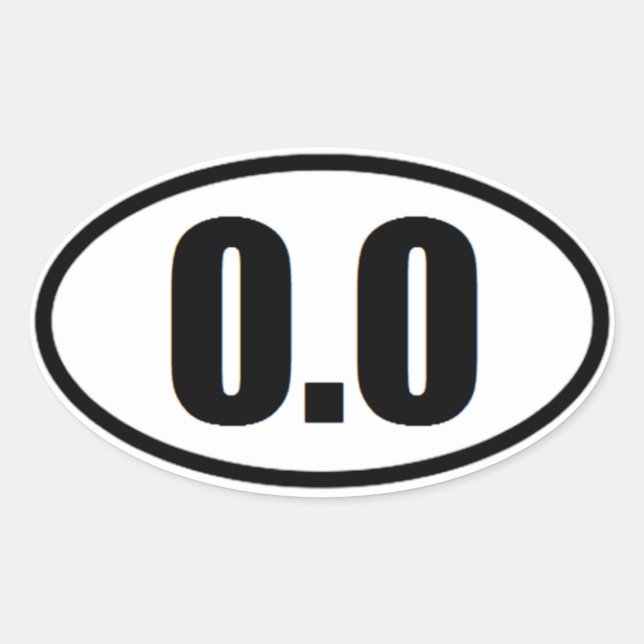 Oval Engraçado adesivo do corredor da maratona 0.0 (Frente)