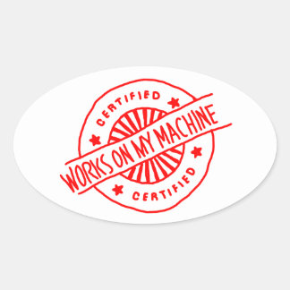 Oval Funciona no meu adesivo da máquina