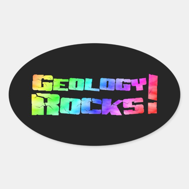 Oval Geologia Rocks! Adesivo (Frente)