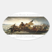 George Washington cruzando o adesivo de Delaware